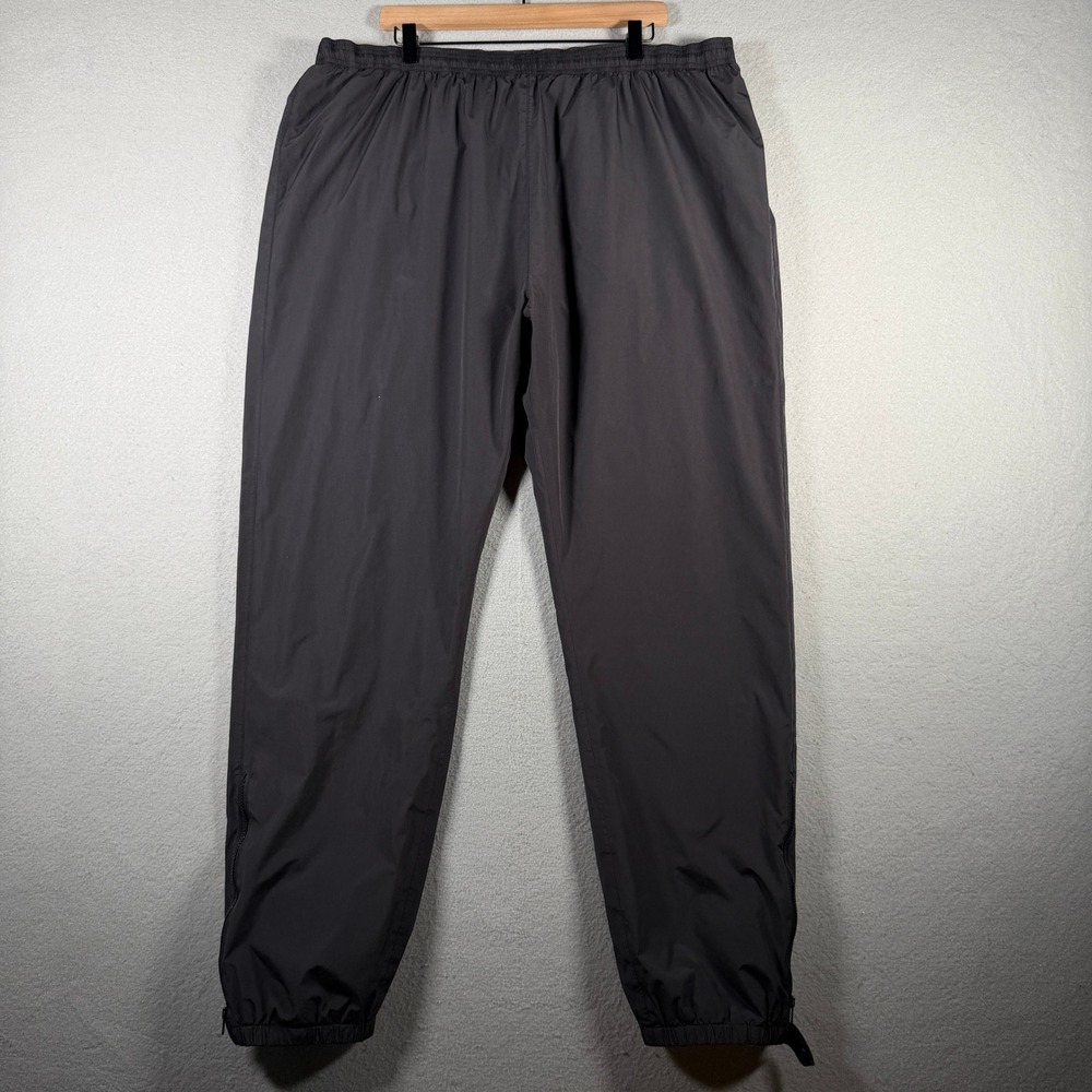 LL Bean Stowaway Men XXL Tall Gray Nylon Track Pants OE233 Hiking Outdoor